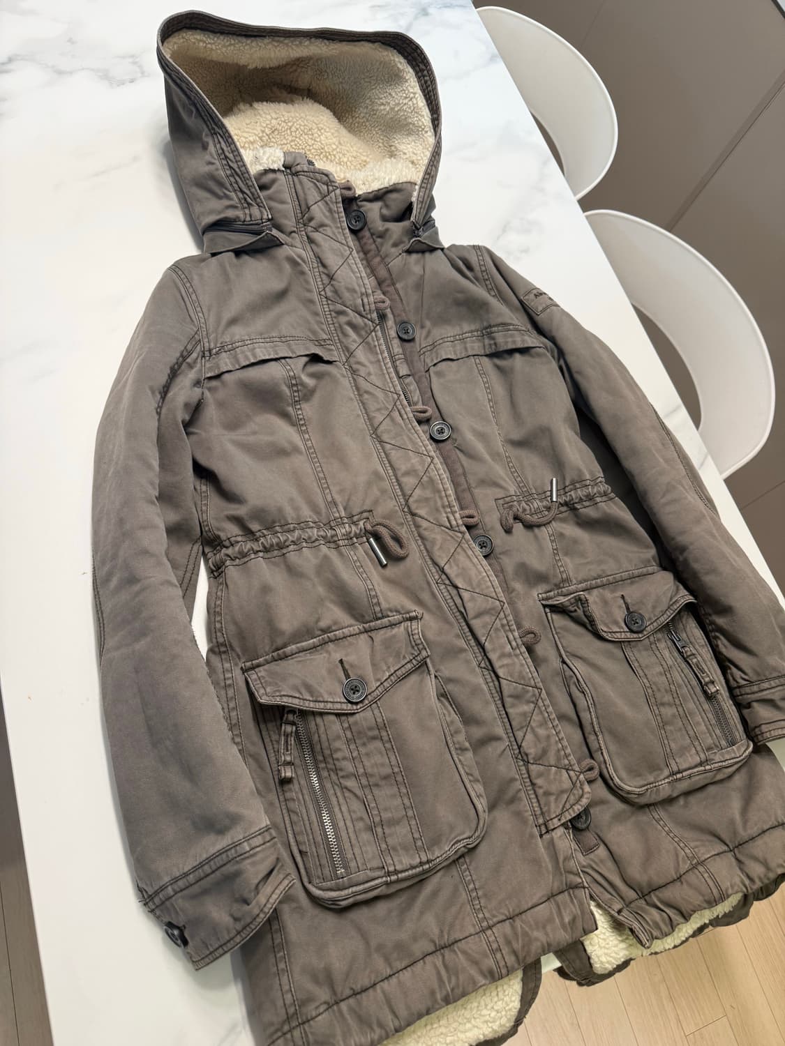 아베크롬비 양털 파카 S 정품 상품이미지3