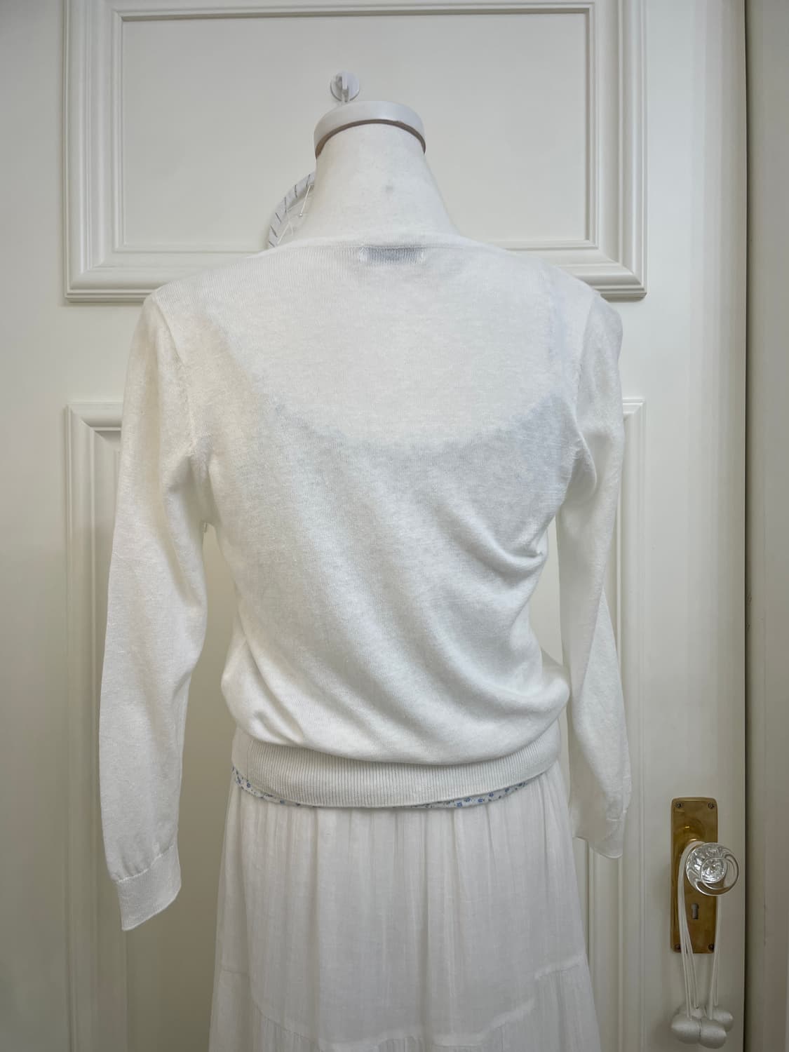white blue flower pure top set 상품이미지2