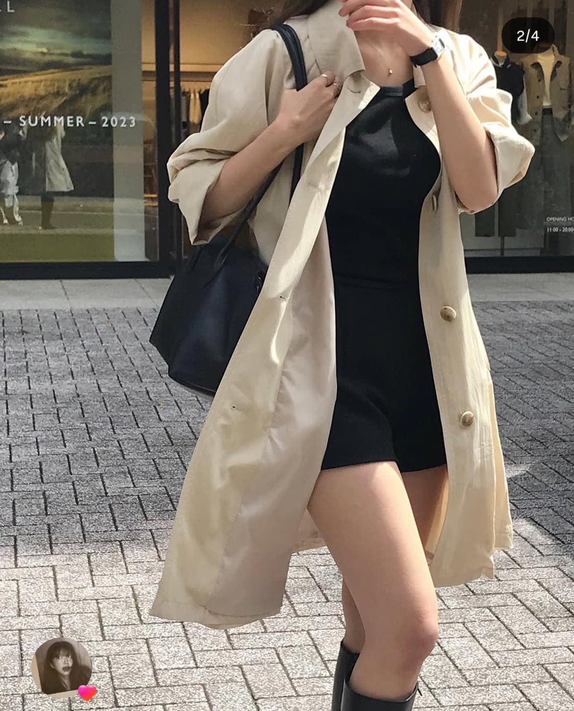 아카이브제이투유 트렌치 코트 크림베이지 상품이미지1