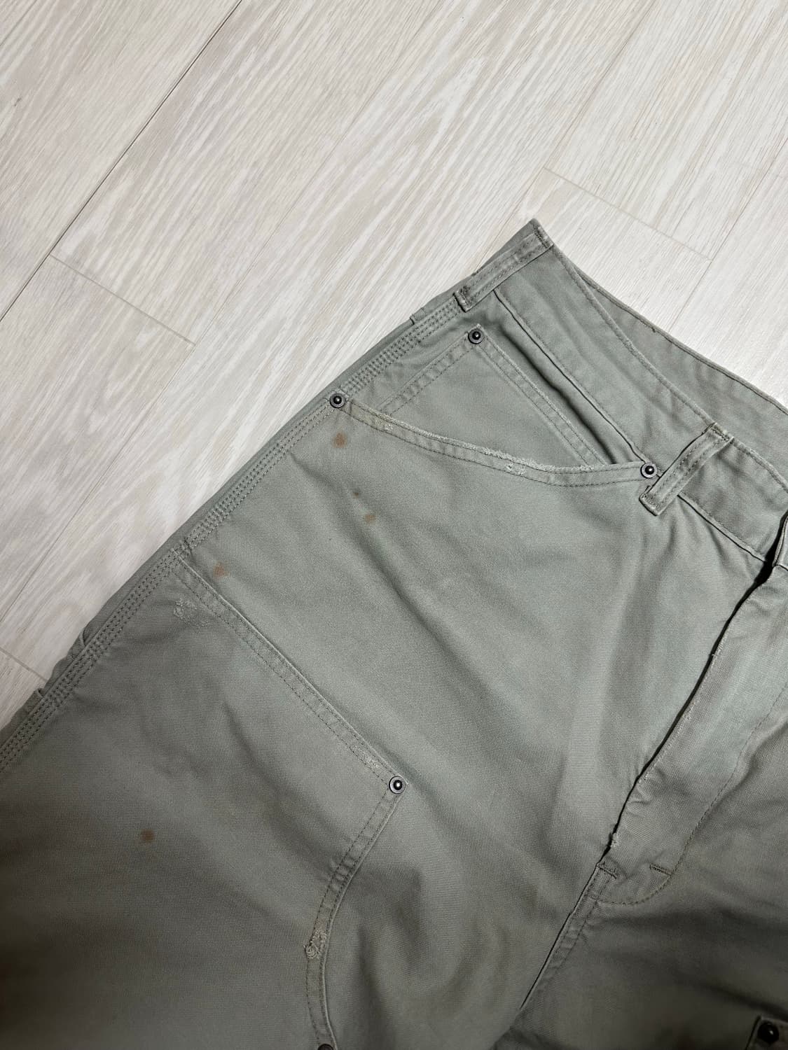 카키스 워시드 카펜터 팬츠 그레이 L 상품이미지4