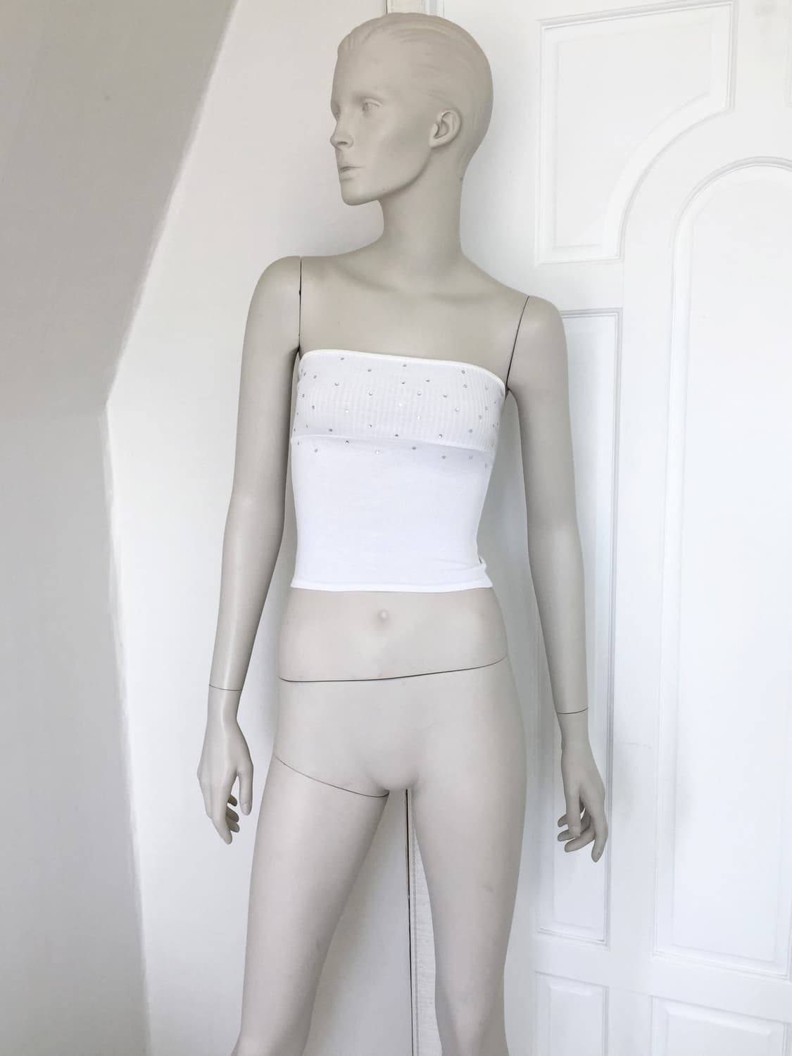 White Crystal Tube Top 상품이미지5