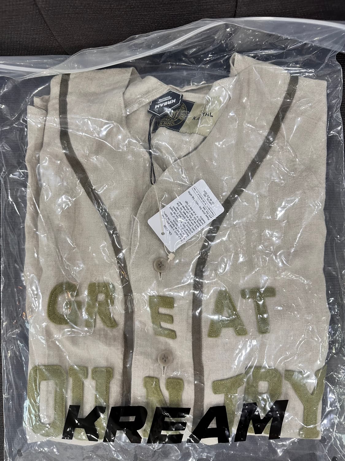 3) 캐피탈 프렌치 리넨 그레이트 컨트리 베이스볼 셔츠 베이지 상품이미지1