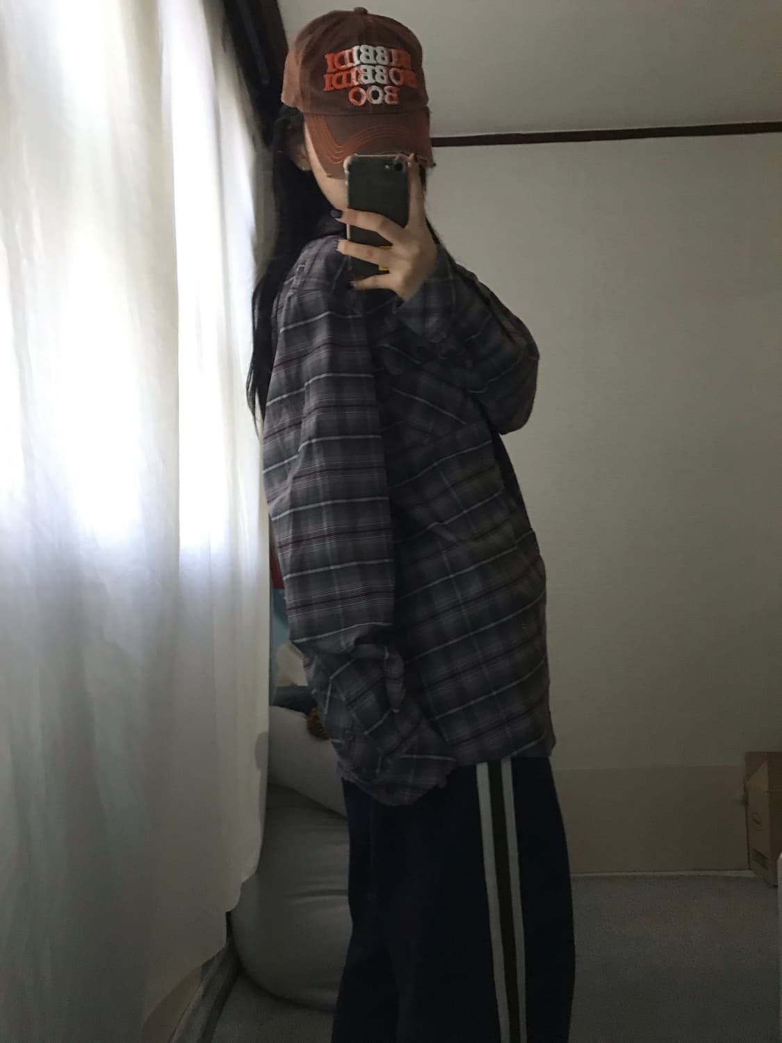 노페 그레이 오버핏 셔츠 상품이미지6