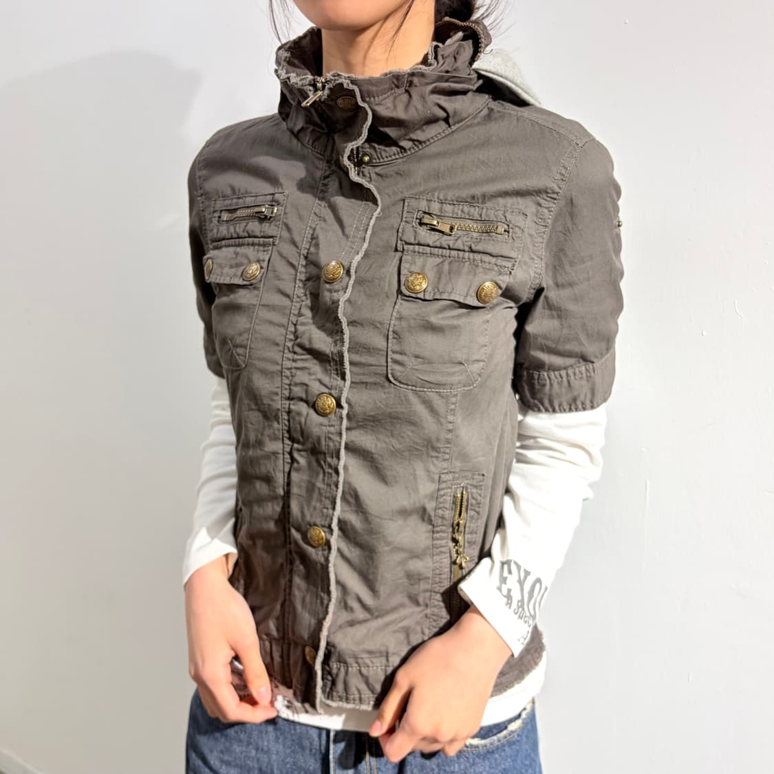 Sorridere 카고 그런지 반팔 자켓  상품이미지1