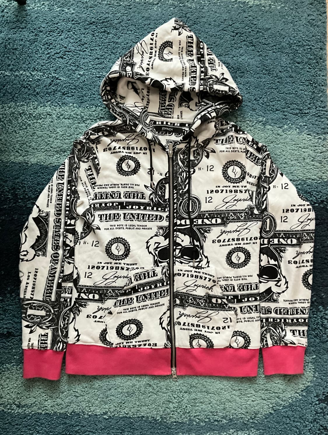 Joyrich Dollar Bill 프린트오버집업 y2k올드스쿨 후드집업 상품이미지2