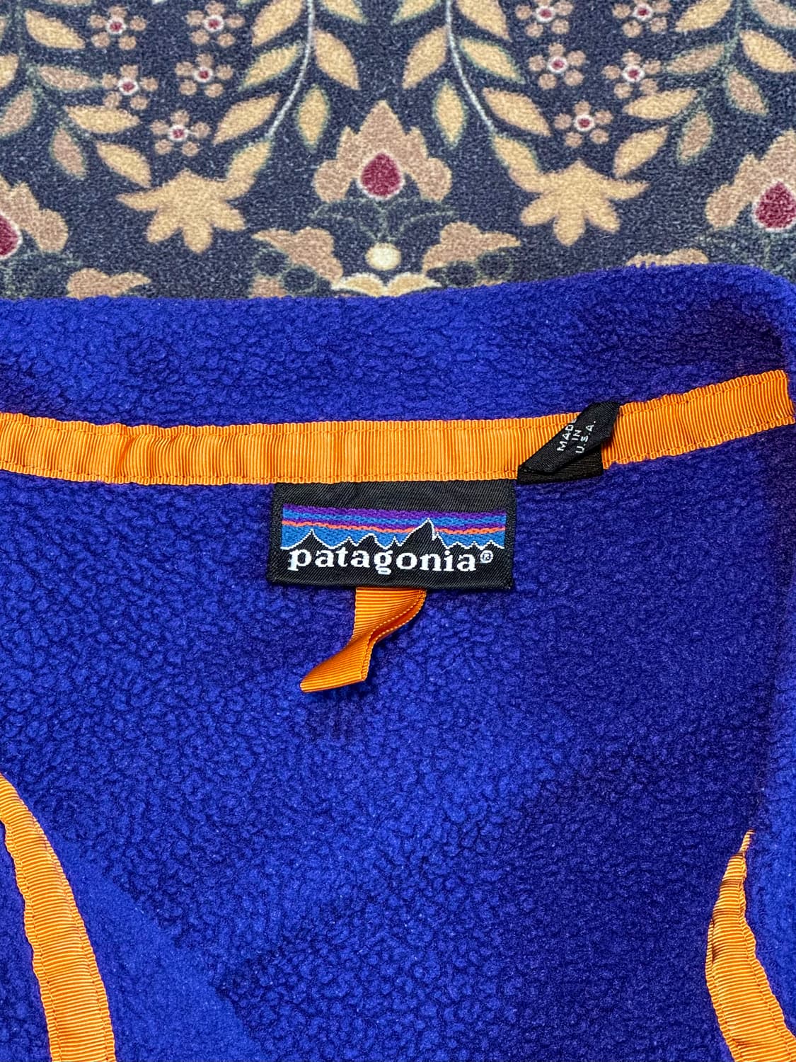 90s 파타고니아 신칠라 스냅티 로얄블루 틸그린 상품이미지4
