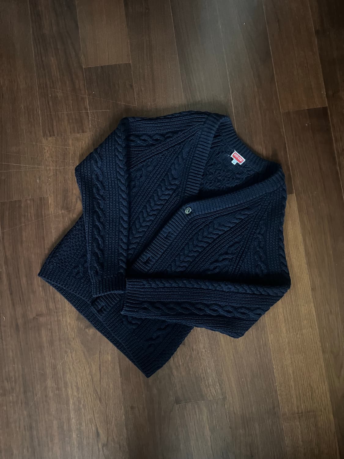 정품 KENZO 겐조 케이블 네이비 가디건 (M) 상품이미지1