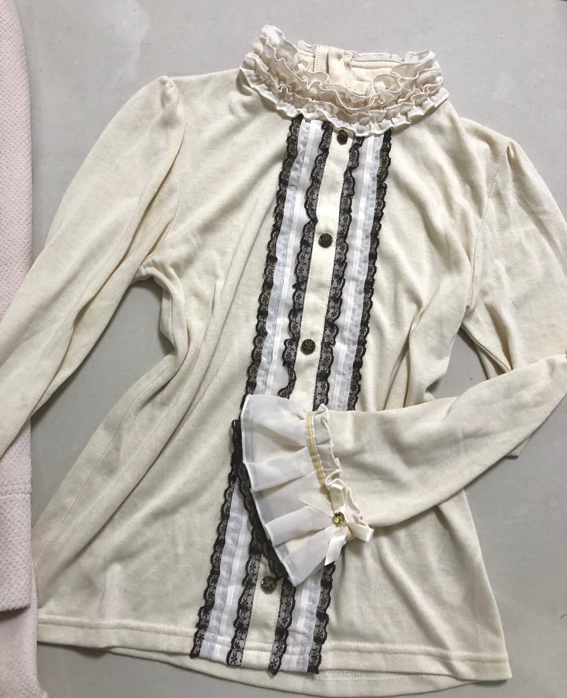 엑시즈팜 히메갸루 라떼갸루 긴팔 니트 공겜여주 일본빈티지 모리걸 상품이미지1