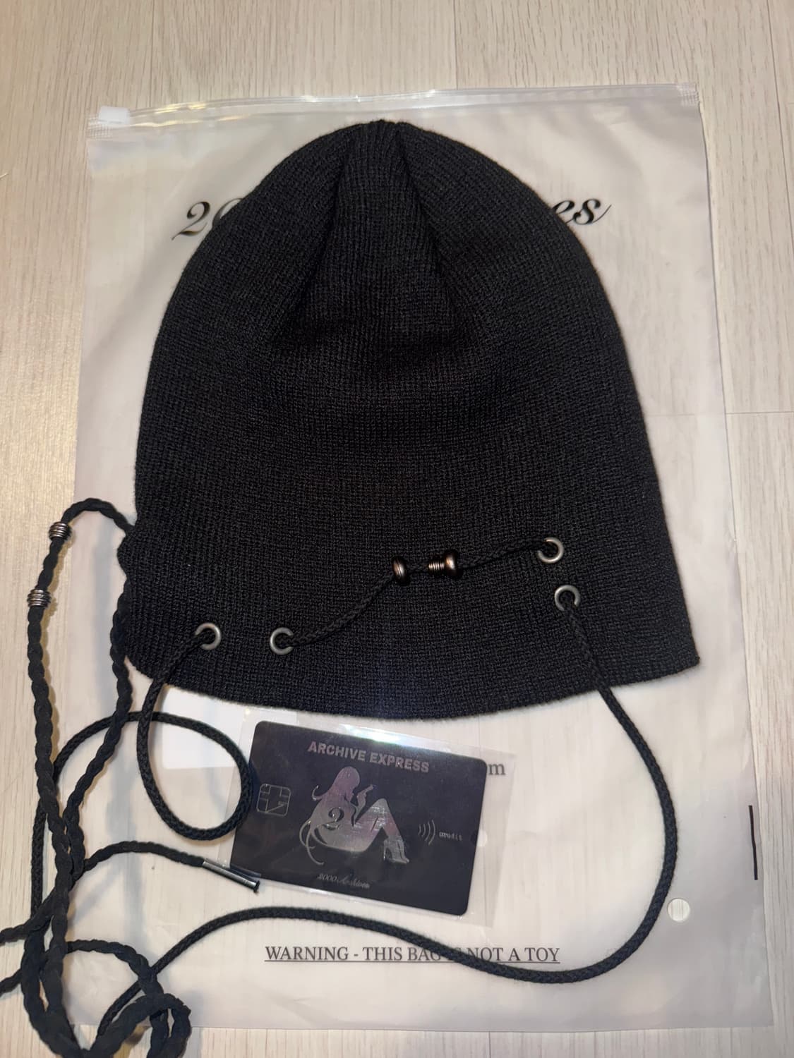 2000Archives 스프레이 스터드 비니 블랙 상품이미지7