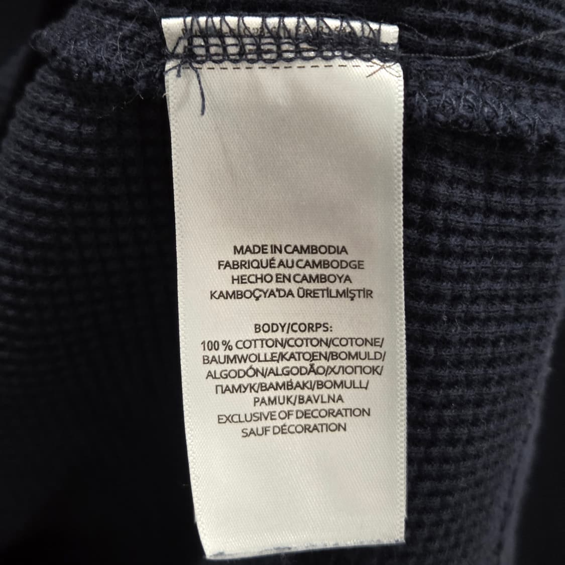 폴로랄프로렌 와플 롱슬리브 네이비 L  상품이미지4