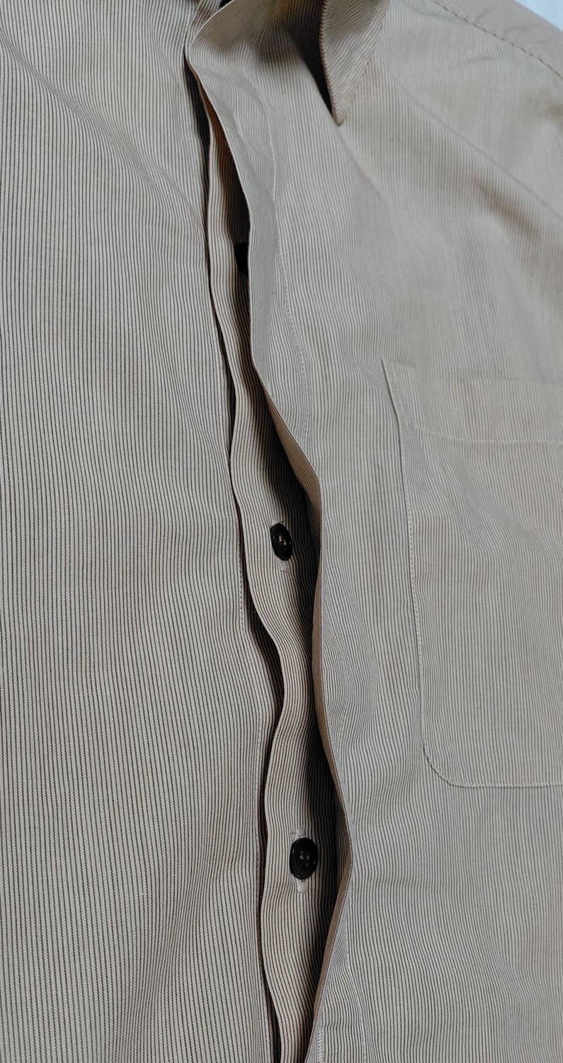 Hiroko Koshino - 스트라이프 코튼 반팔 셔츠 (L) 상품이미지8