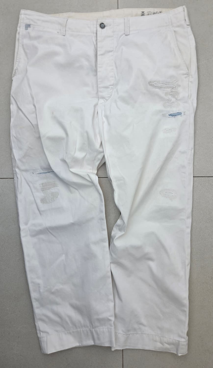 폴로 랄프로렌 디스트레스트 화이트 팬츠 상품이미지1