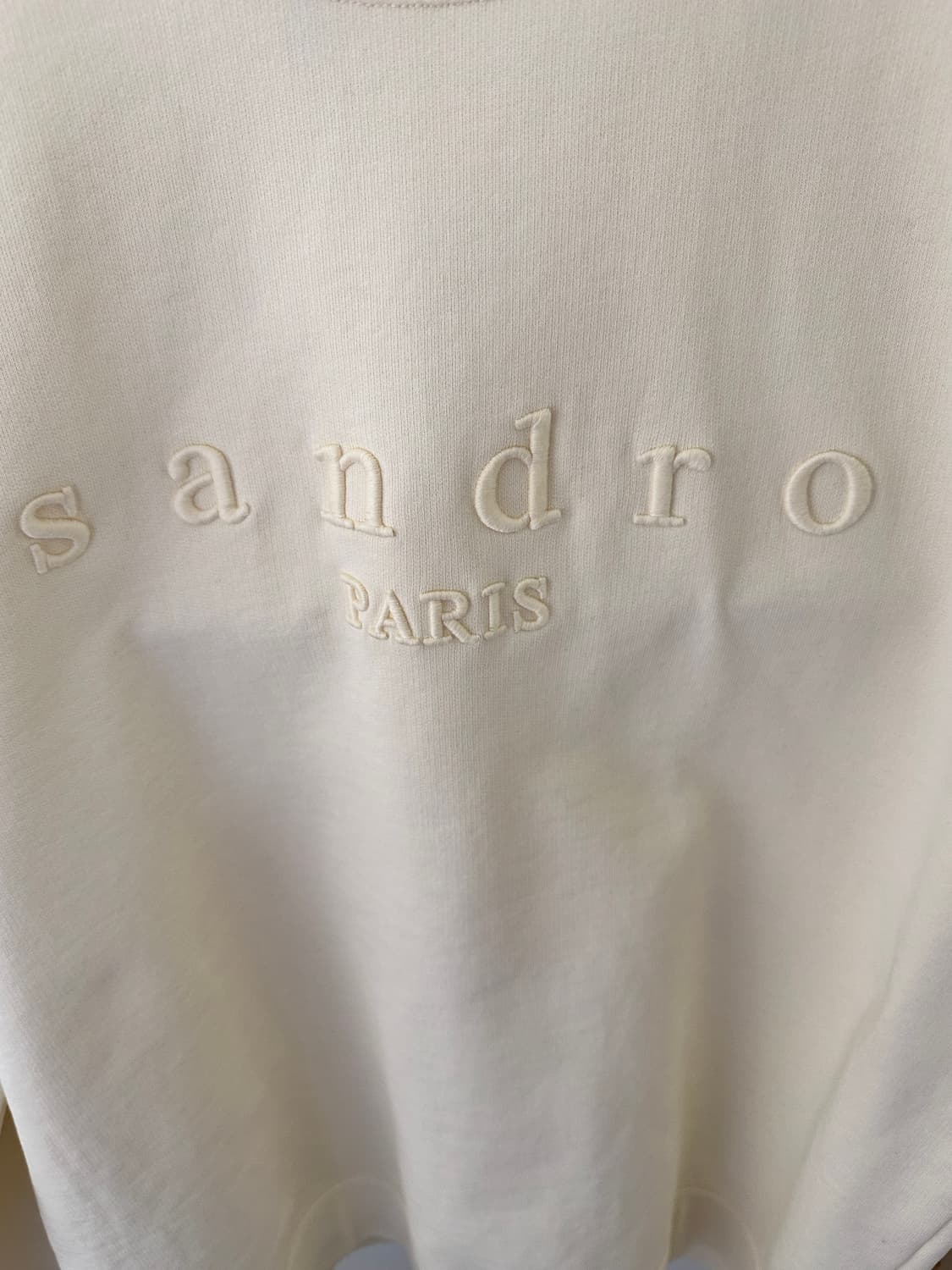 산드로 아이보리 맨투맨 티셔츠(사이즈 2XL) 상품이미지5
