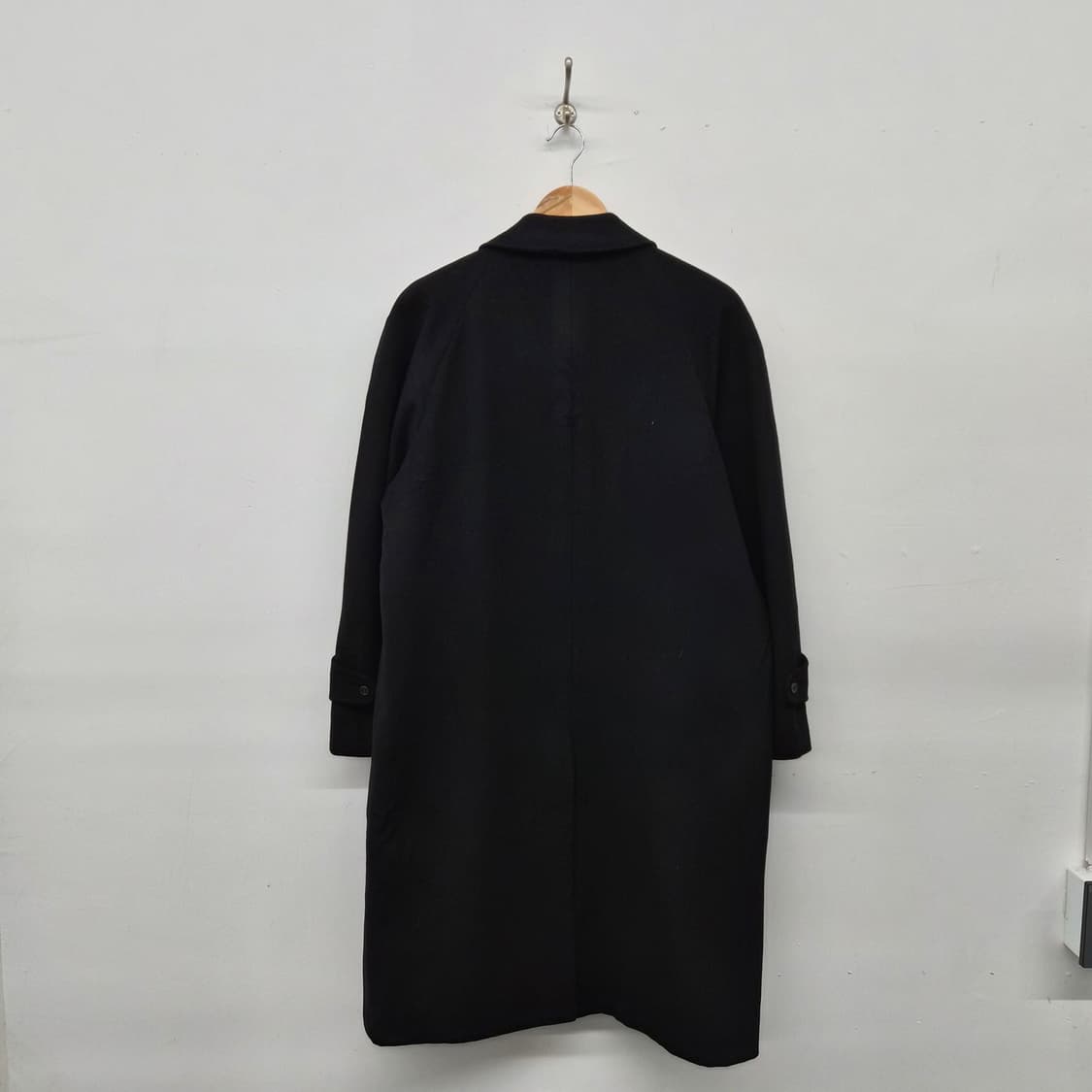 캐시미어 100% 기본 블랙 코트 남녀공용 M 상품이미지4