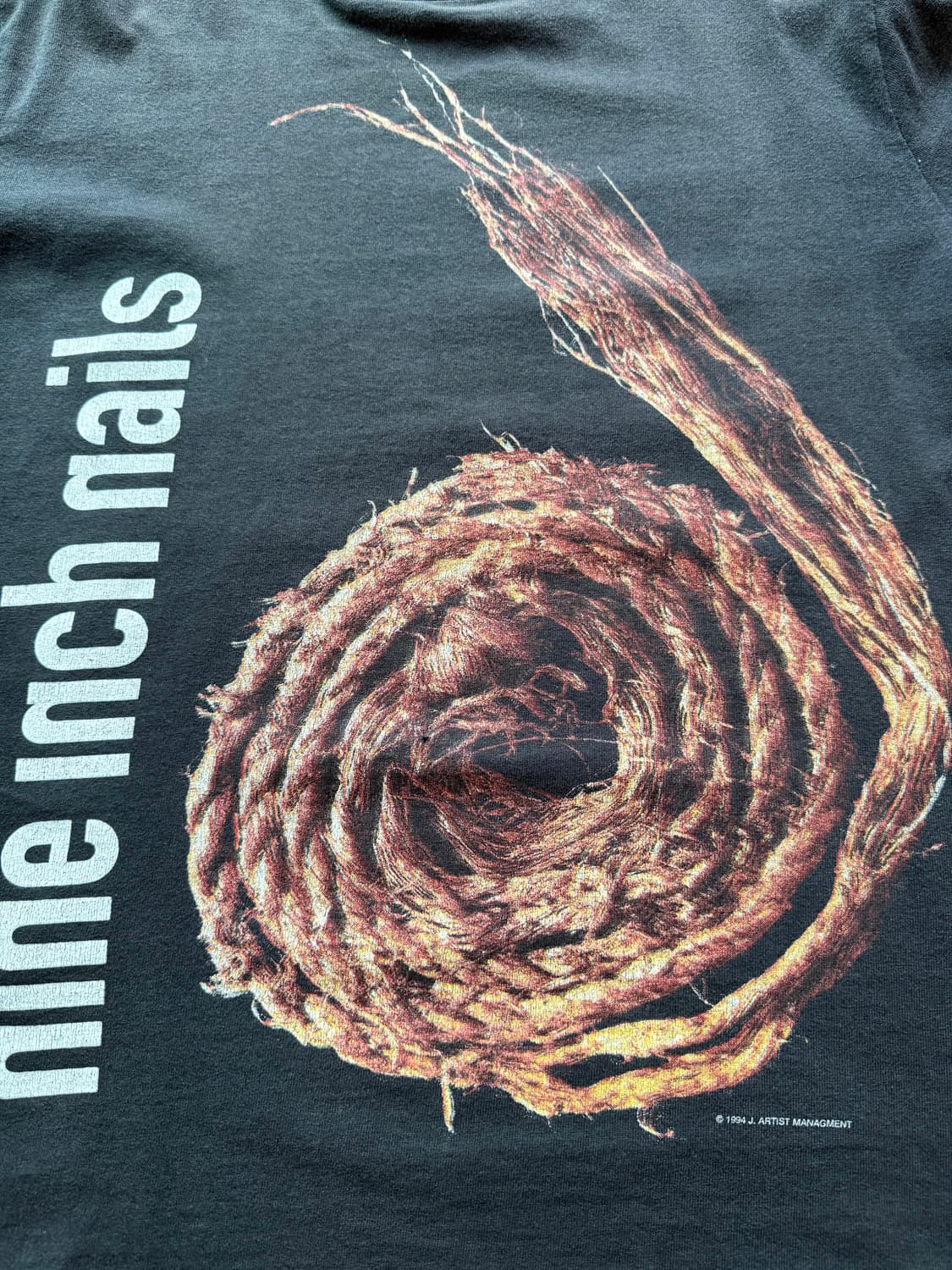 90s 나인 인치 네일스 Spiral 티셔츠 L 상품이미지5