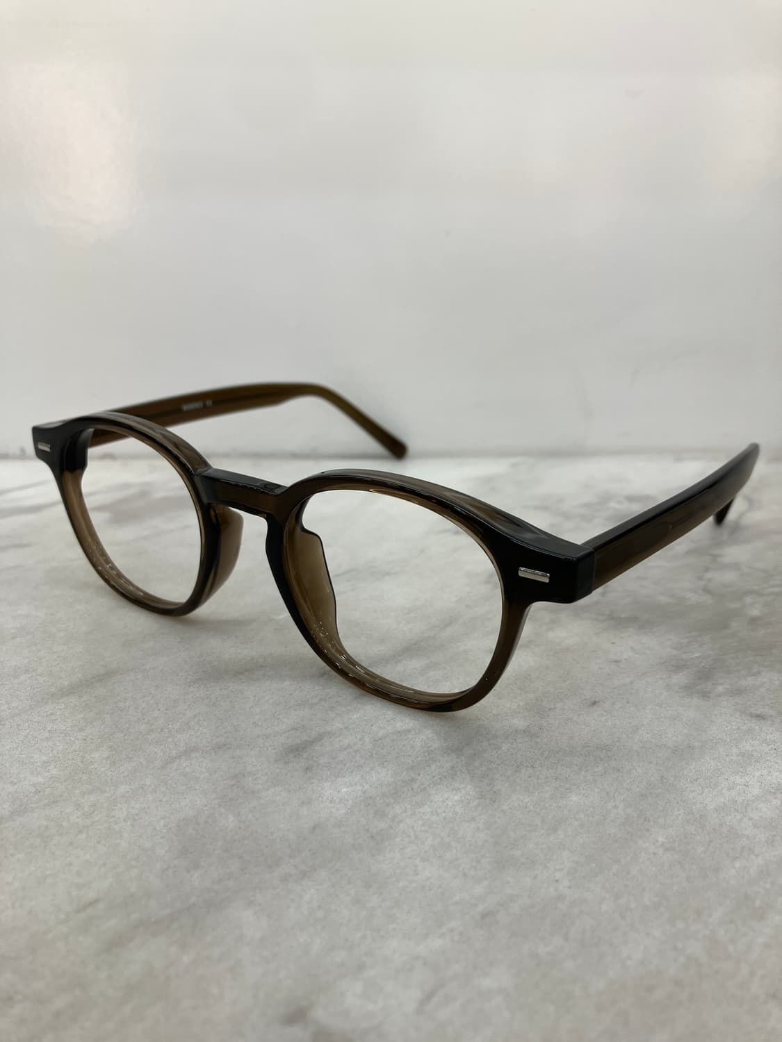 B87 DMN 투명 카키 웰링턴 뿔테 안경128 상품이미지7