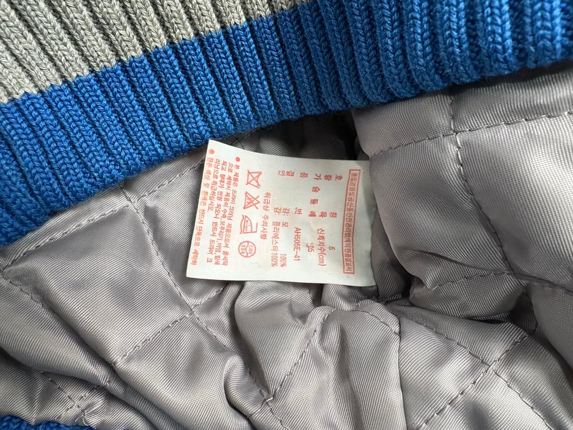 라코스테 라이브 블루 배색 야구 점퍼 니트 상품이미지7