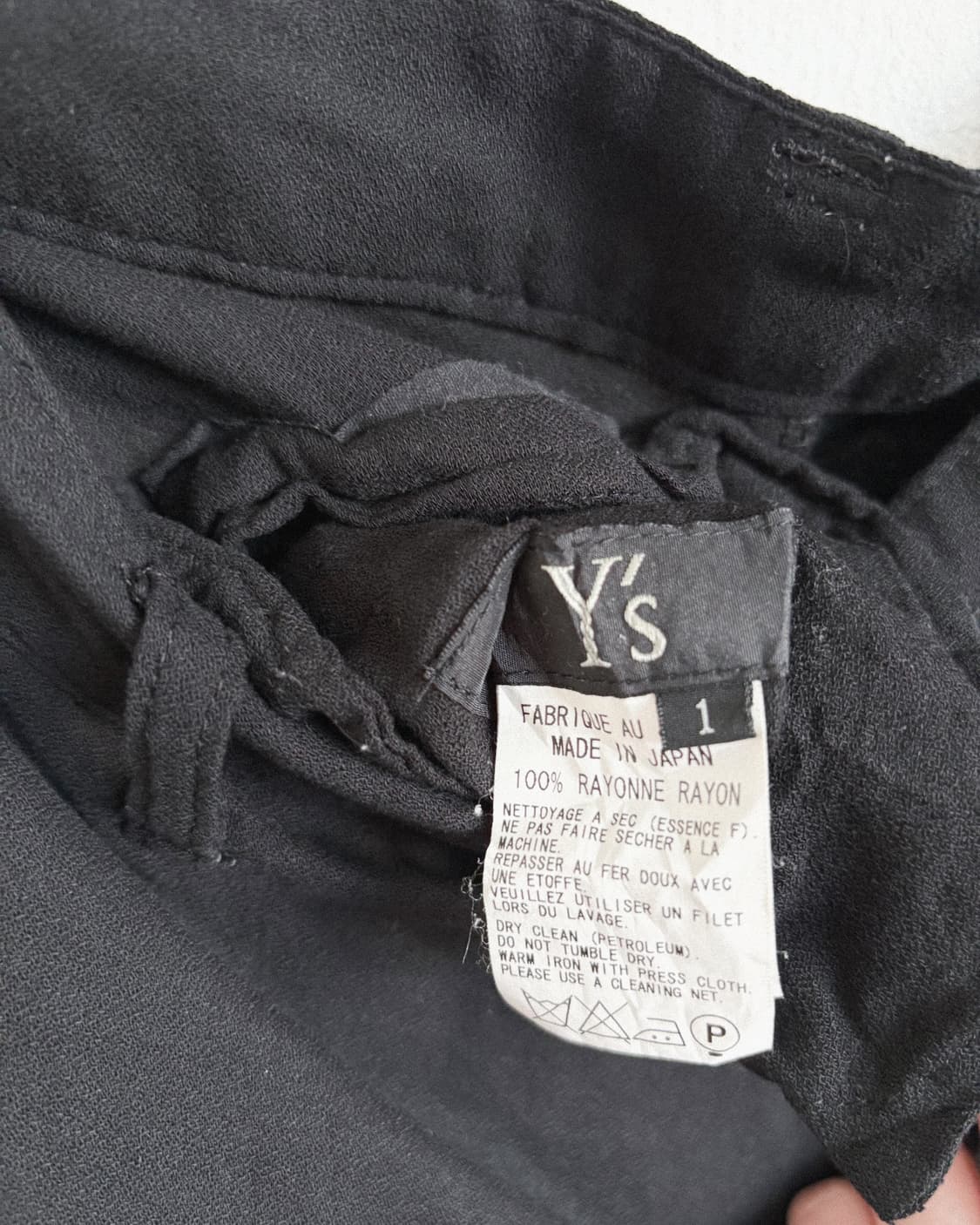 요지야마모토 와이즈 레이온 드레이프 와이드 트라우져 상품이미지5