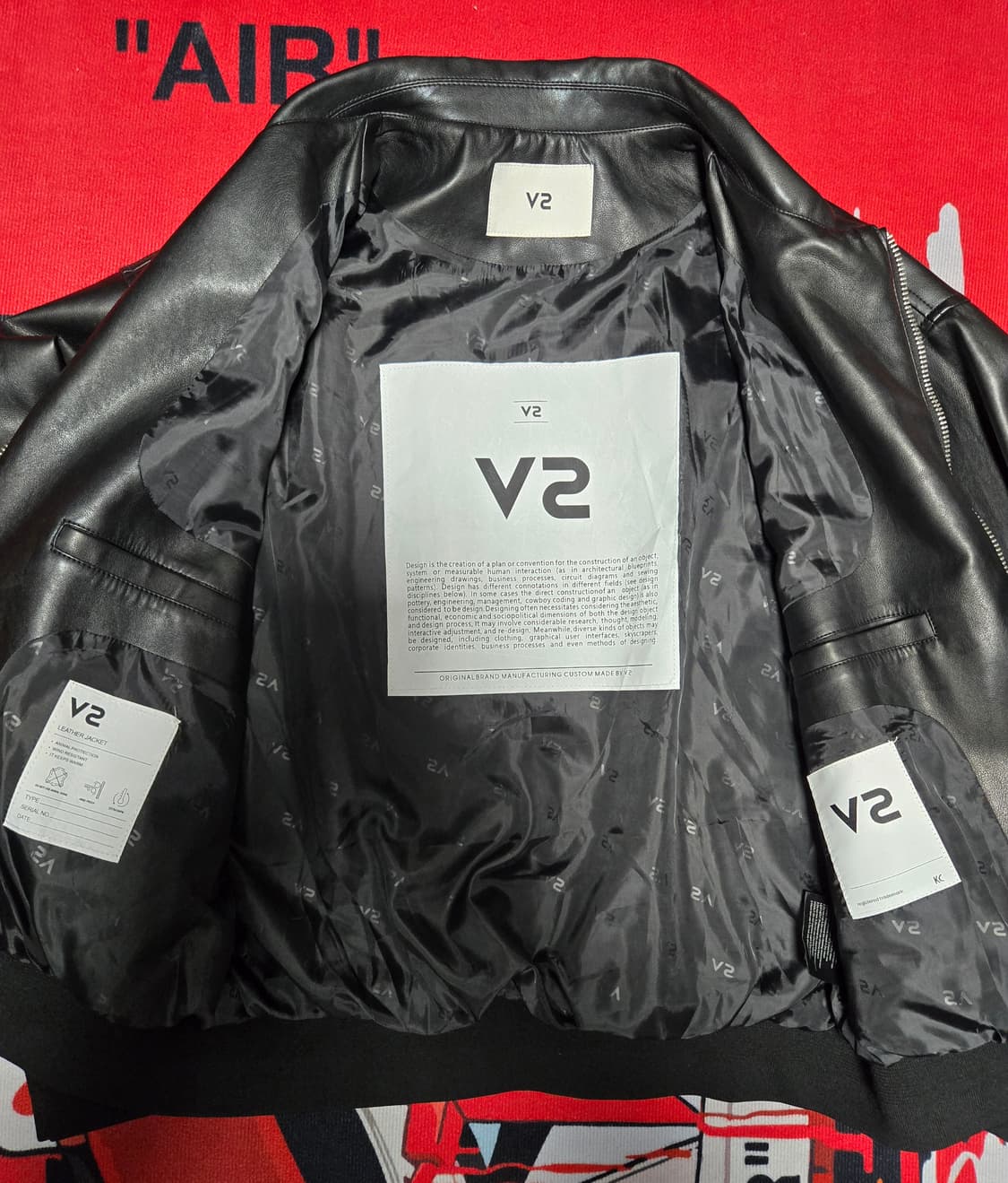 V2 브이투 비건 레더 점퍼 자켓 상품이미지2