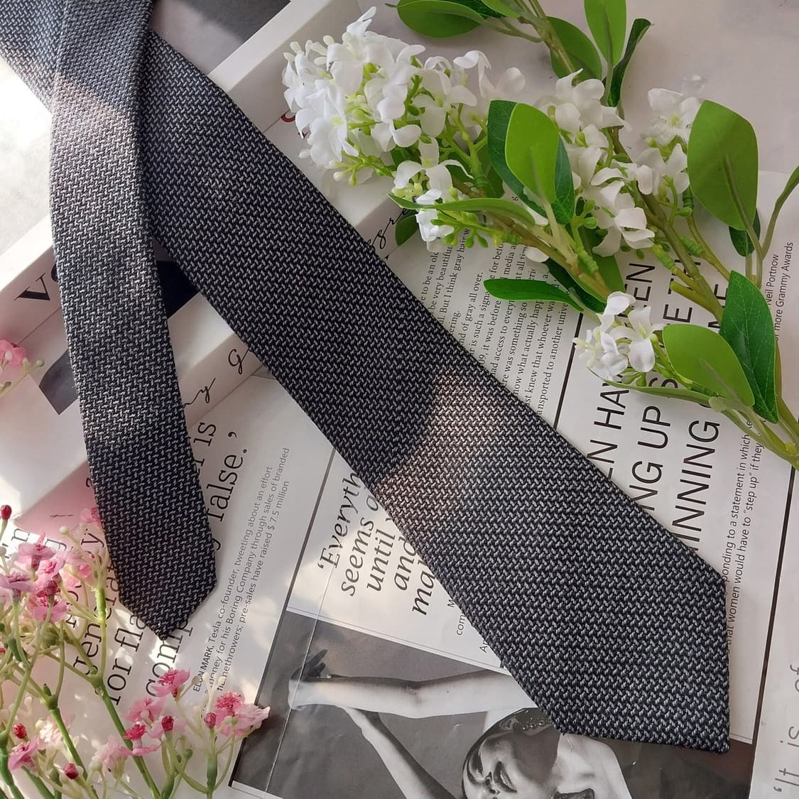 디케이앤와이 도나 카란 뉴욕 텍스처 넥타이 7.5cm A+등급 k1944 상품이미지3