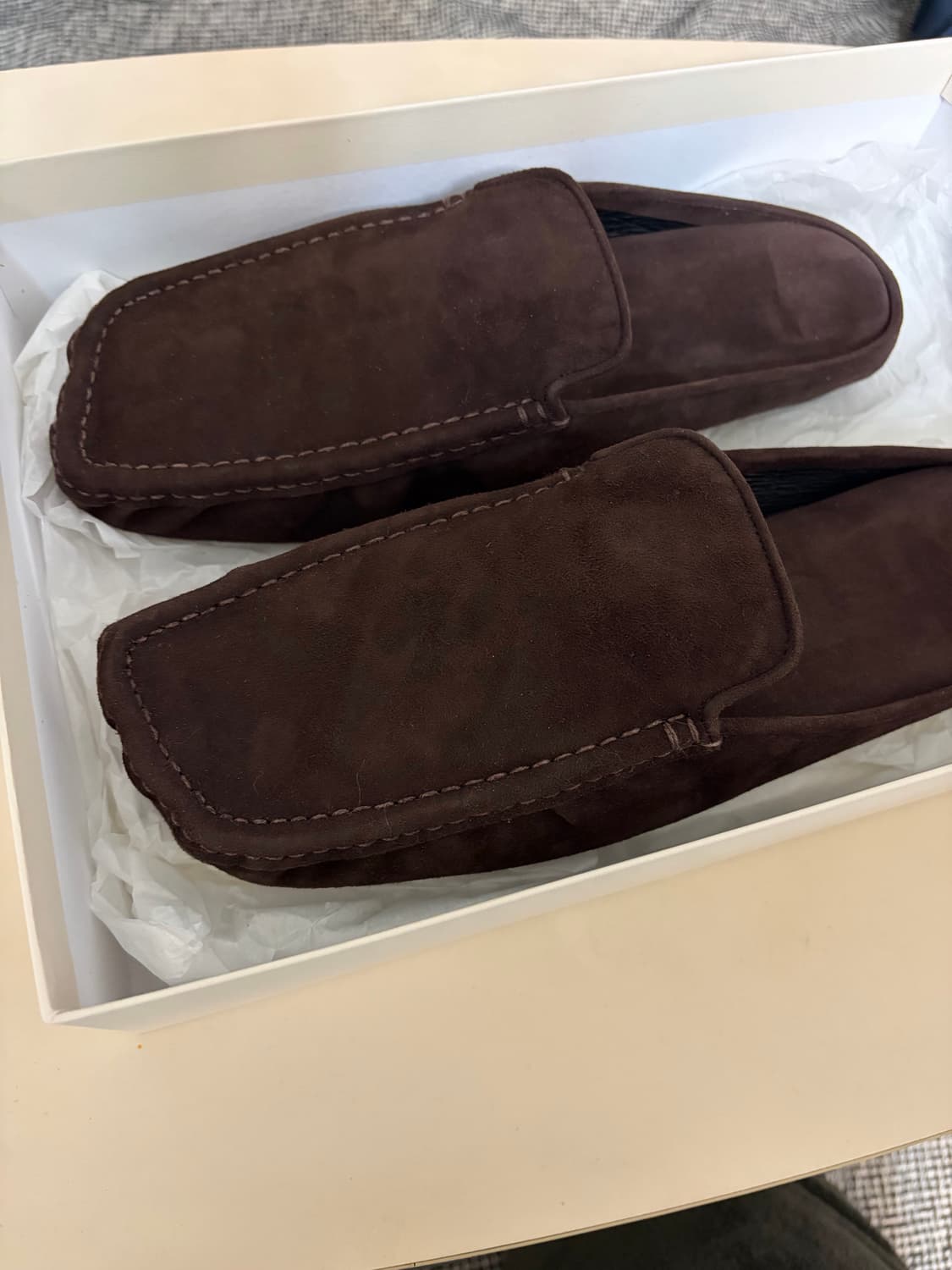 오라리 모카신 스웨이드 다크브라운 9US (새상품) 상품이미지5