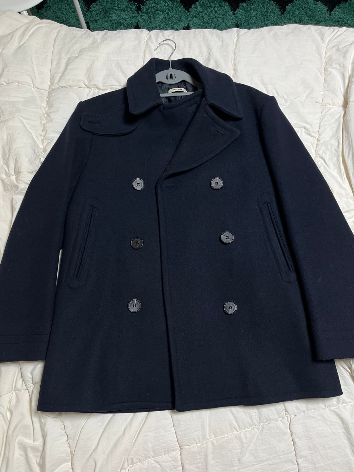 위아 링고 피코트 네이비(안감 누빔) 상품이미지6