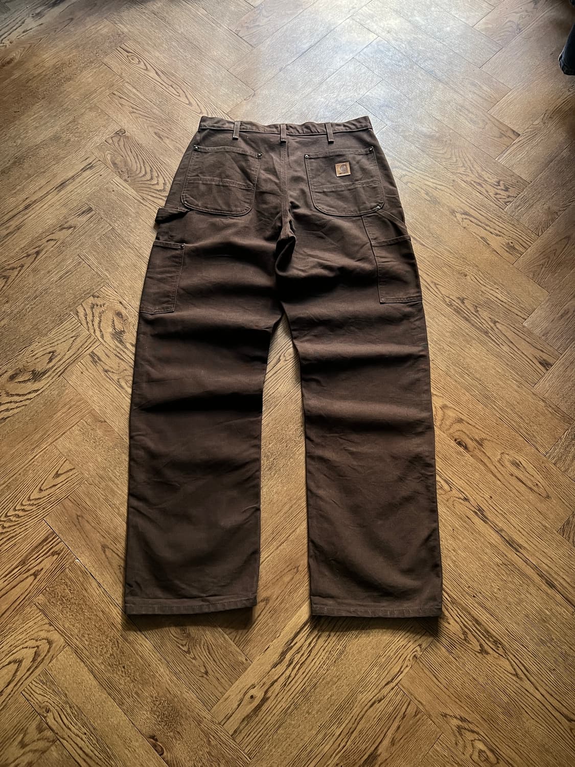 [32]칼하트 USA 다크브라운 더블니 캔버스 워크팬츠 상품이미지8