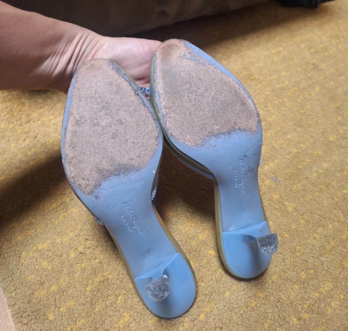 페라가모 Ferragamo 슬리퍼 블루뮬 힐 상품이미지3