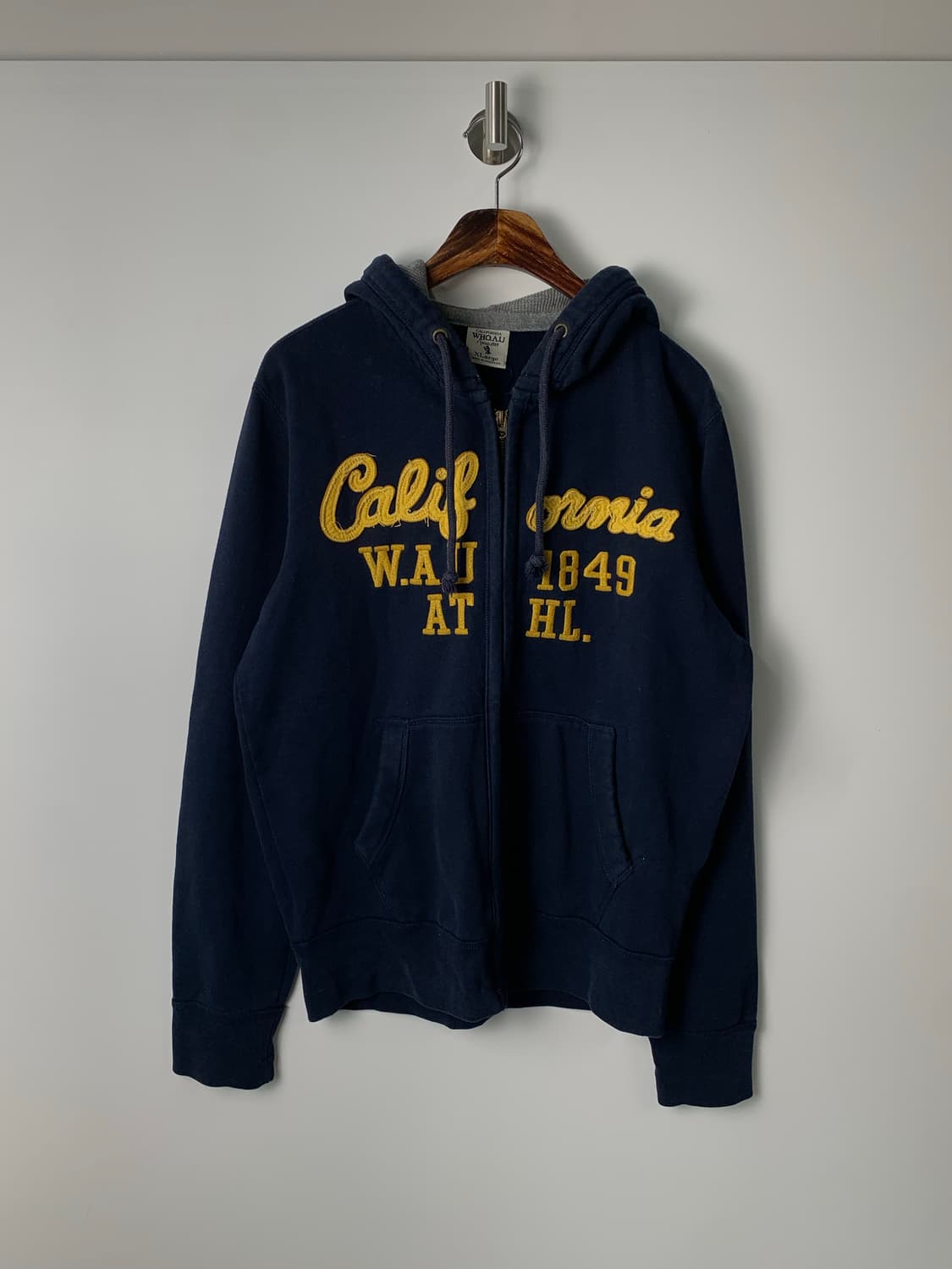 후아유 y2k 와투케 네이비 후드집업 상품이미지2