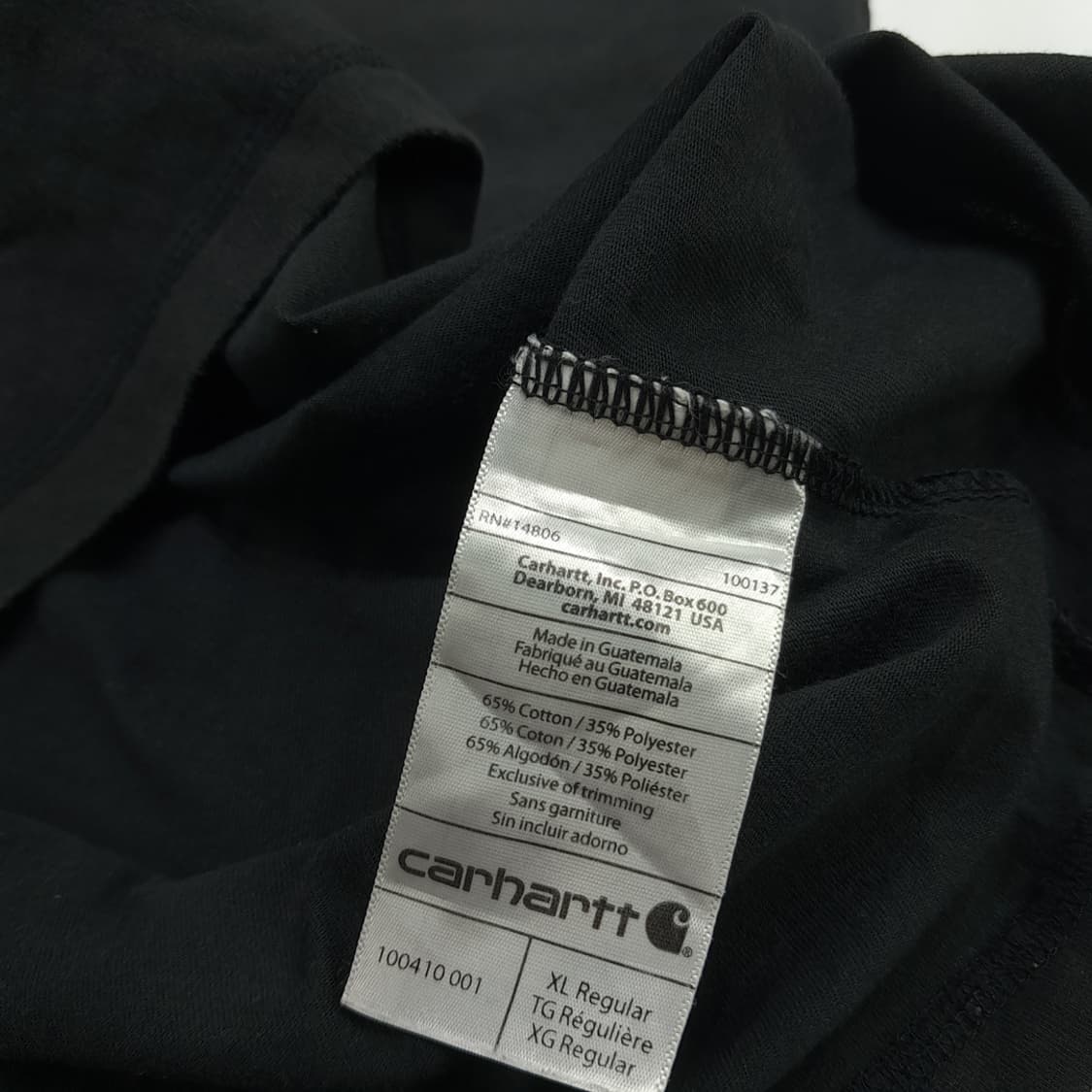 Co623 XL 칼하트 블랙 포켓 반팔 티셔츠 상품이미지6