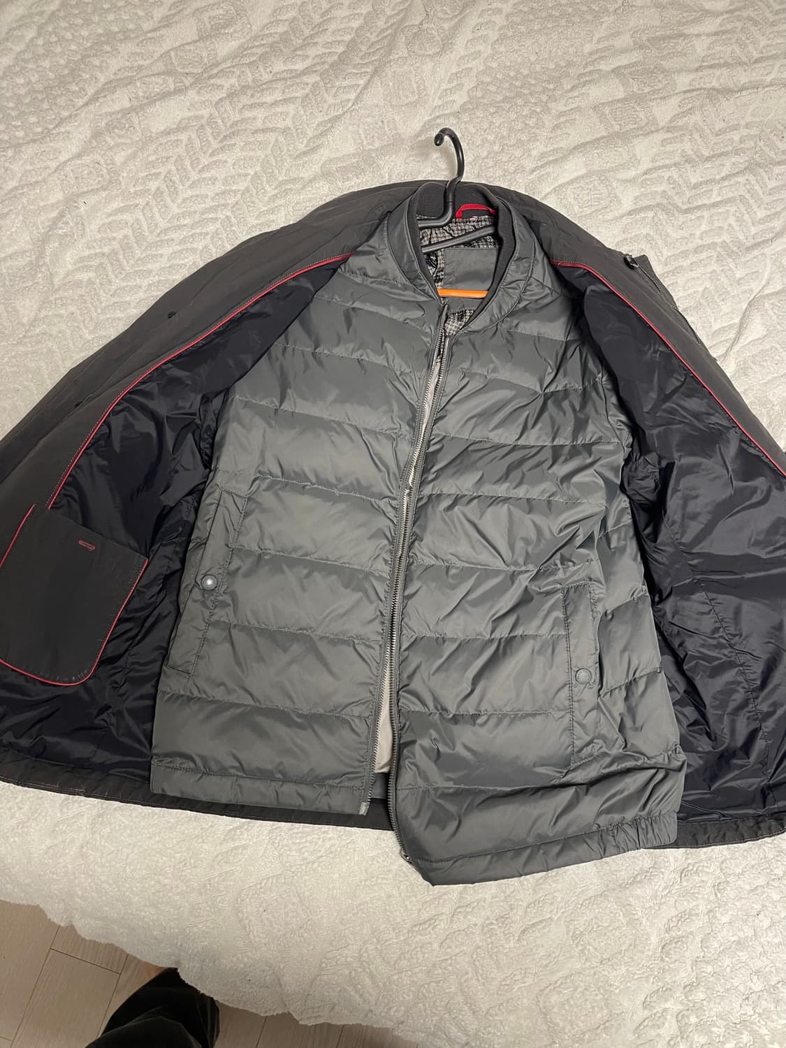 코오롱 헨리 코튼 2way자켓 차콜 100 상품이미지4