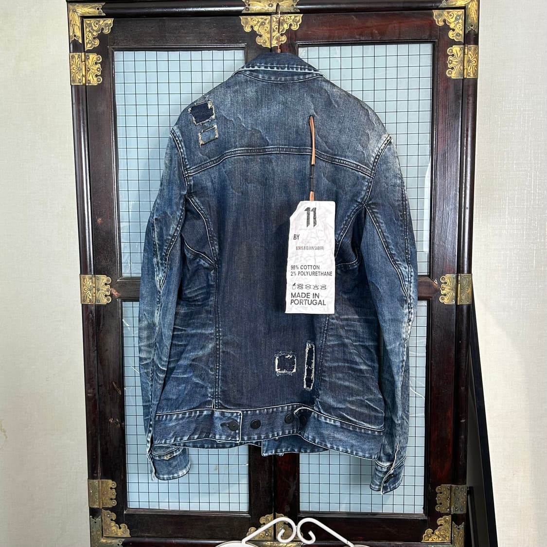 11 by boris bidjan saberi 디스트레스드 데님 자켓 상품이미지4