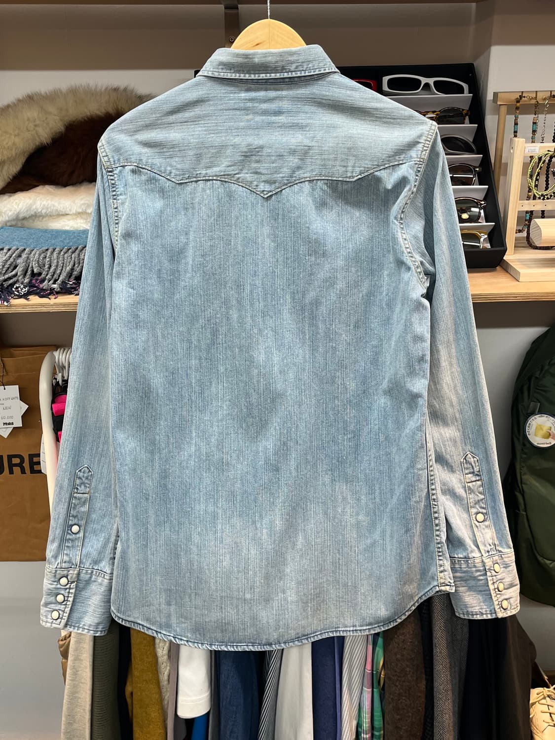 [95] 랭글러 데님 웨스턴 셔츠 L  상품이미지4