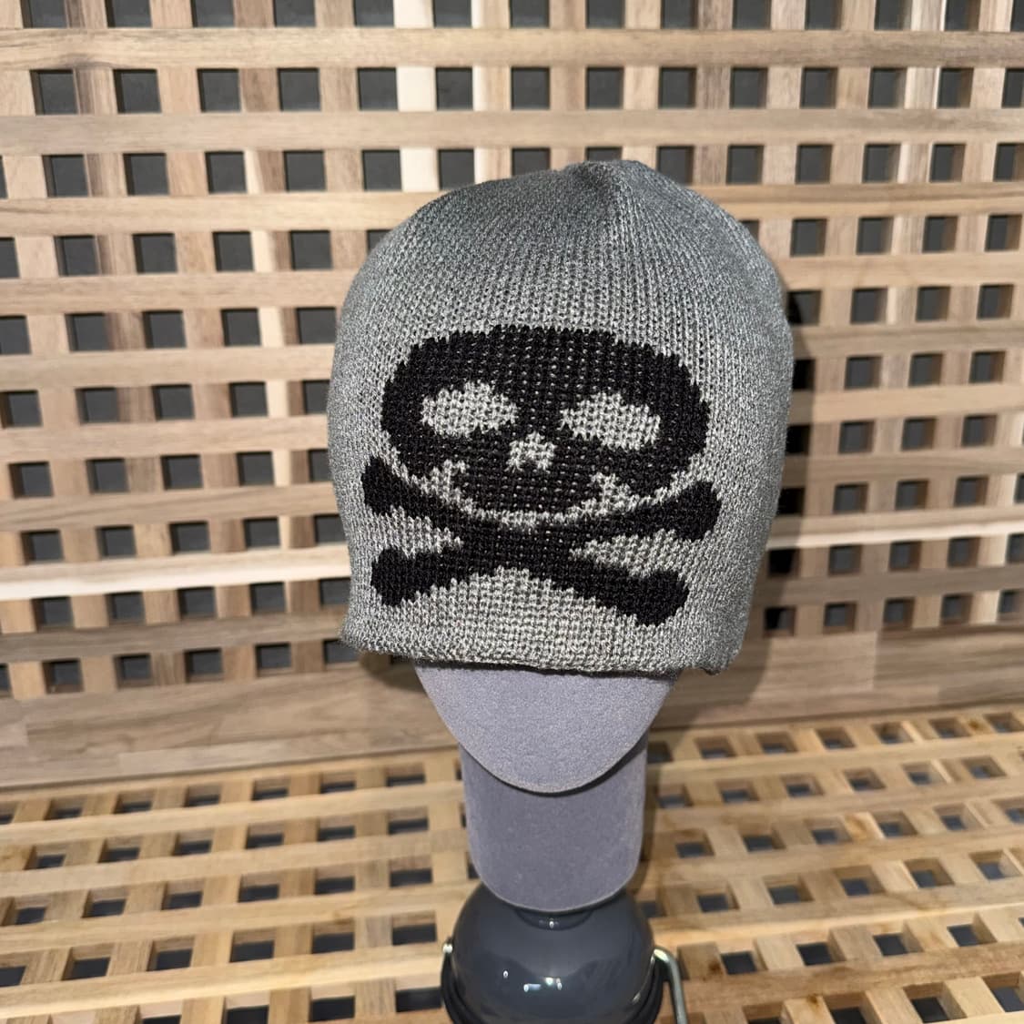 빈티지 스컬 자카드 비니 상품이미지3