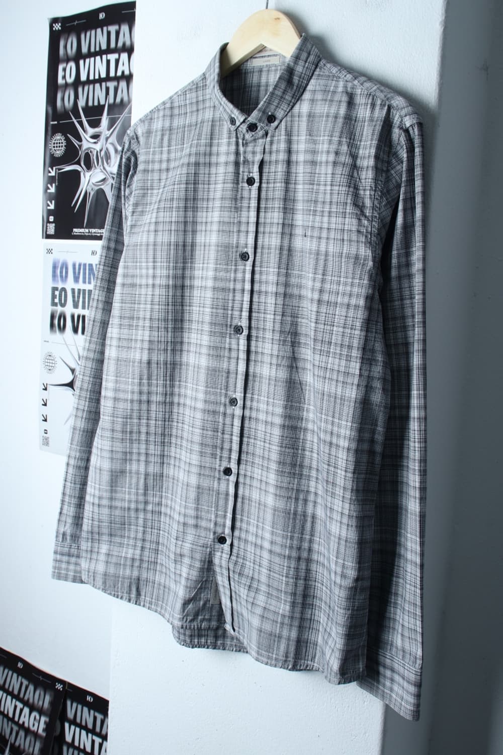 (L-XL) 캘빈클라인 셔츠 남방 체크 그레이 아메카지-H30669 상품이미지1