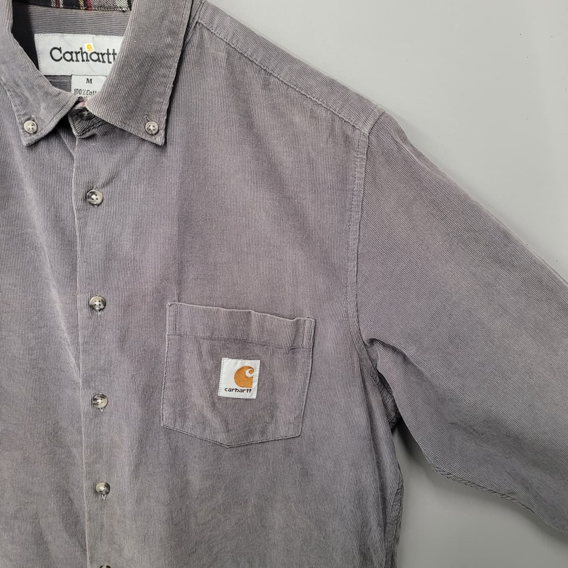 Carhartt 칼하트 코듀로이 셔츠 그레이 상품이미지3
