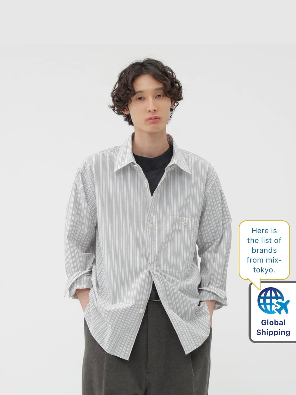 MHL PJ STRIPE COTTON POPLIN SHIRT 코튼셔츠 M 상품이미지1