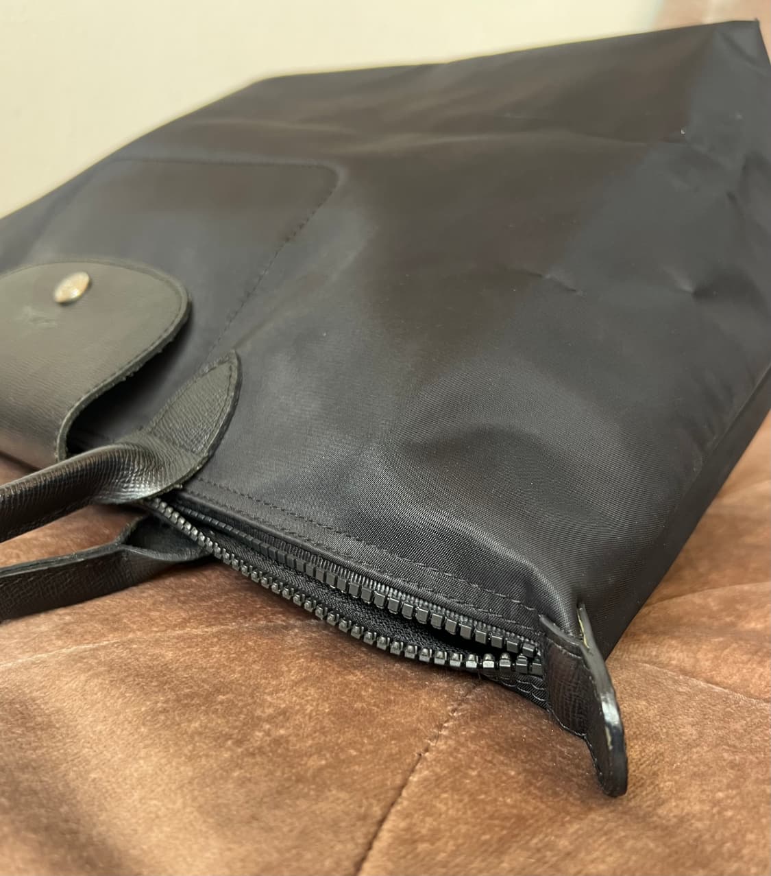 롱샴 르플리아쥬 블랙 빅숄더백 토트백 상품이미지5