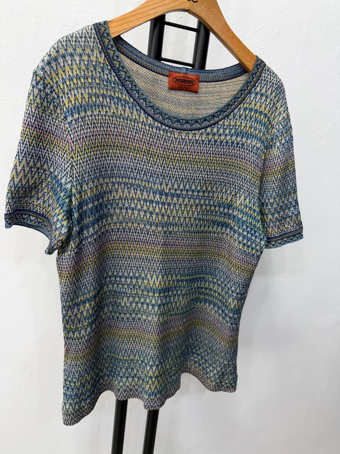 정품) 미쏘니 여성 니트 반팔티 46(66) 상품이미지2