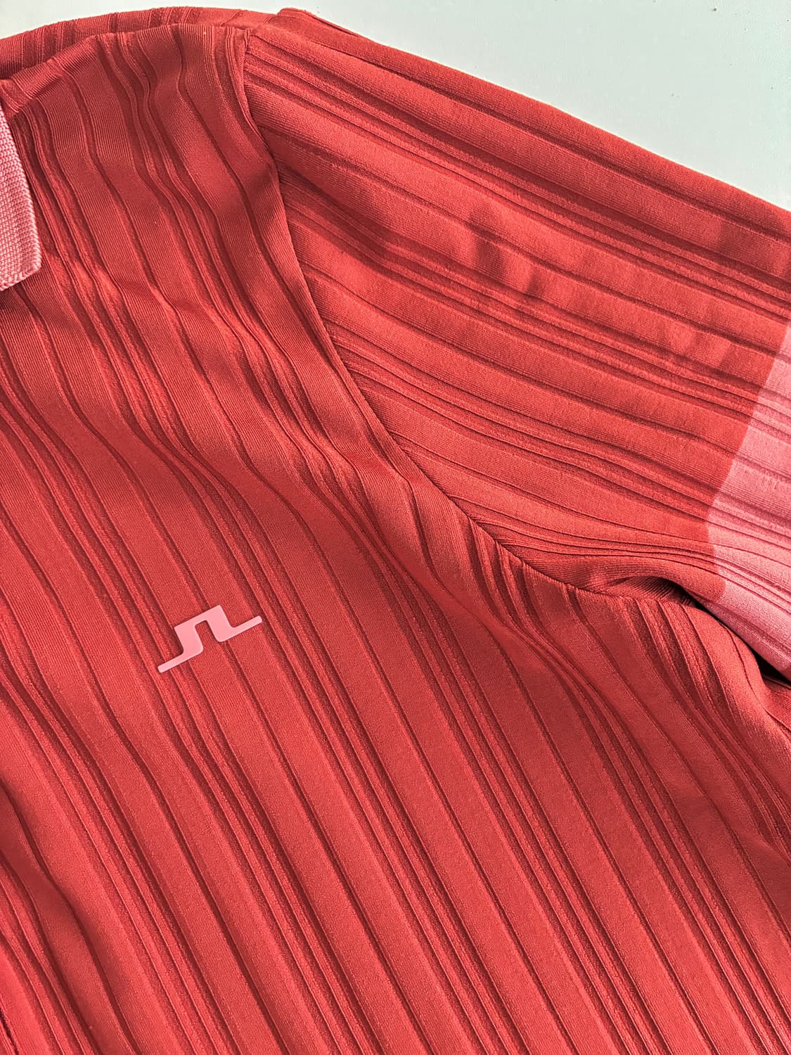 S) 제이린드버그 골지 폴로 반팔 티셔츠 오렌지 상품이미지5