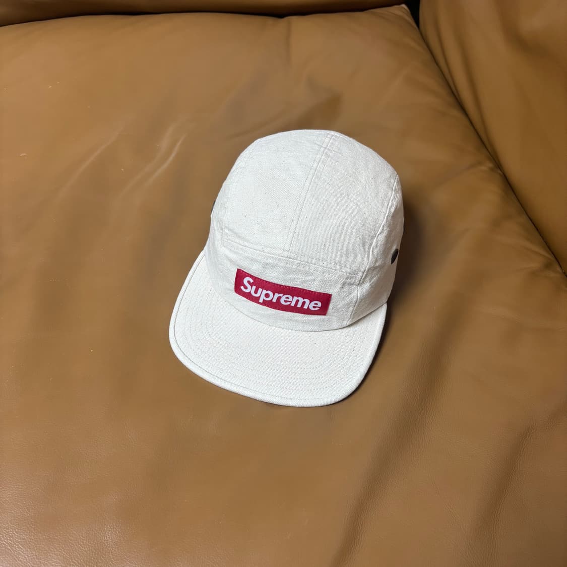 Supreme 슈프림 캠프캡 모자 Washed Canvas Natural 상품이미지1