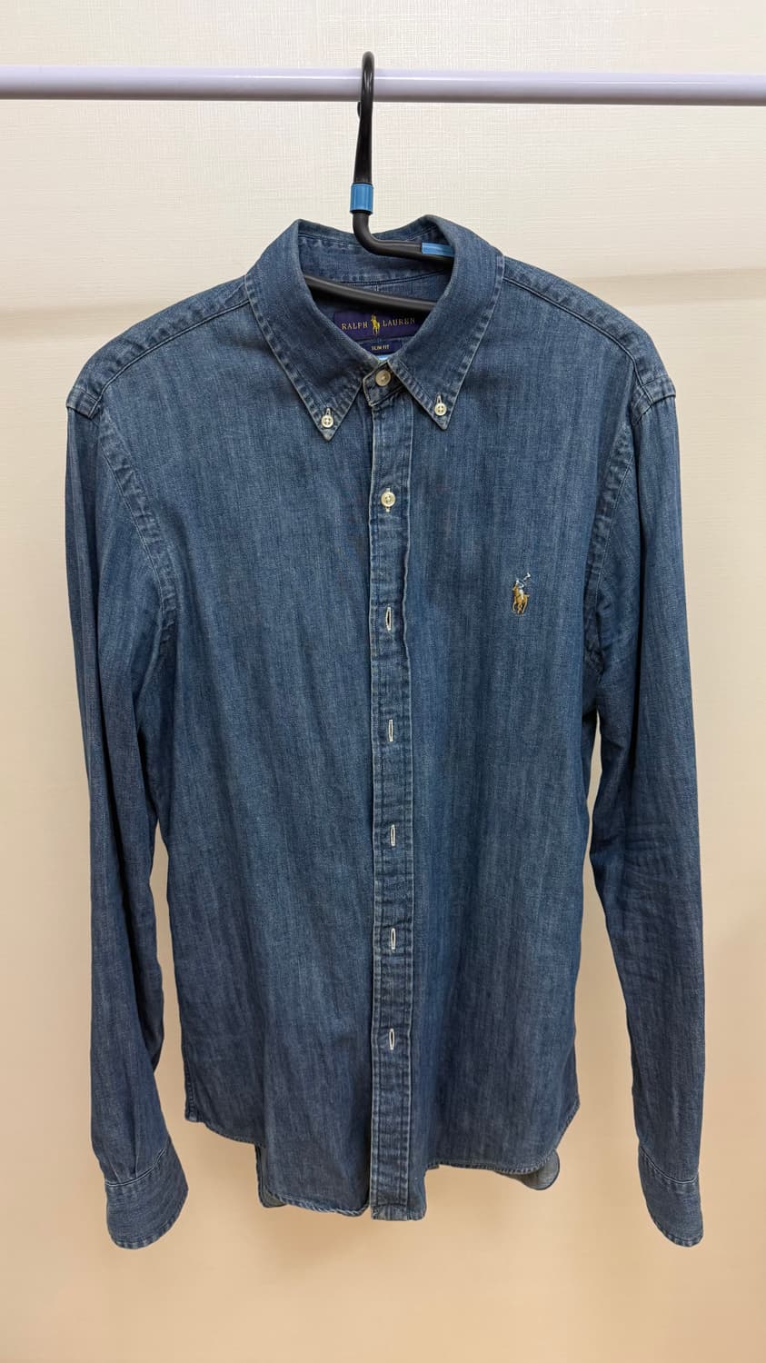 (M/100) 랄프로렌 데님 셔츠 슬림핏 중청 상품이미지1