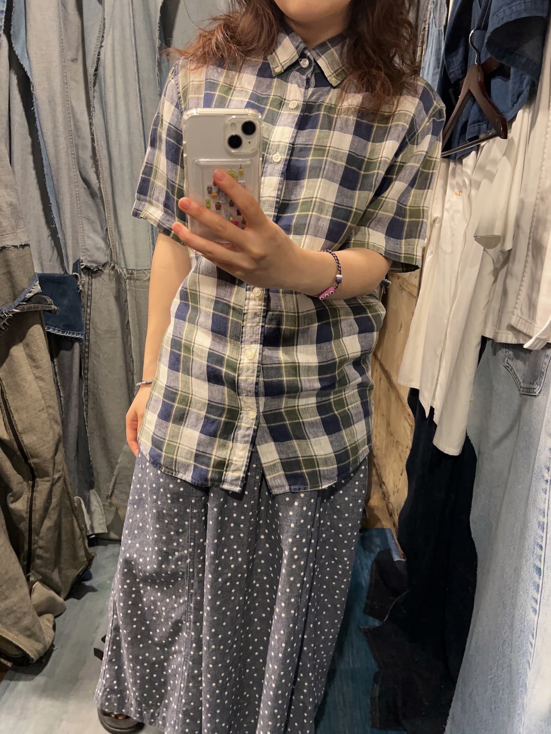44-66 ) GAP Plaid Linen Shirt 상품이미지2