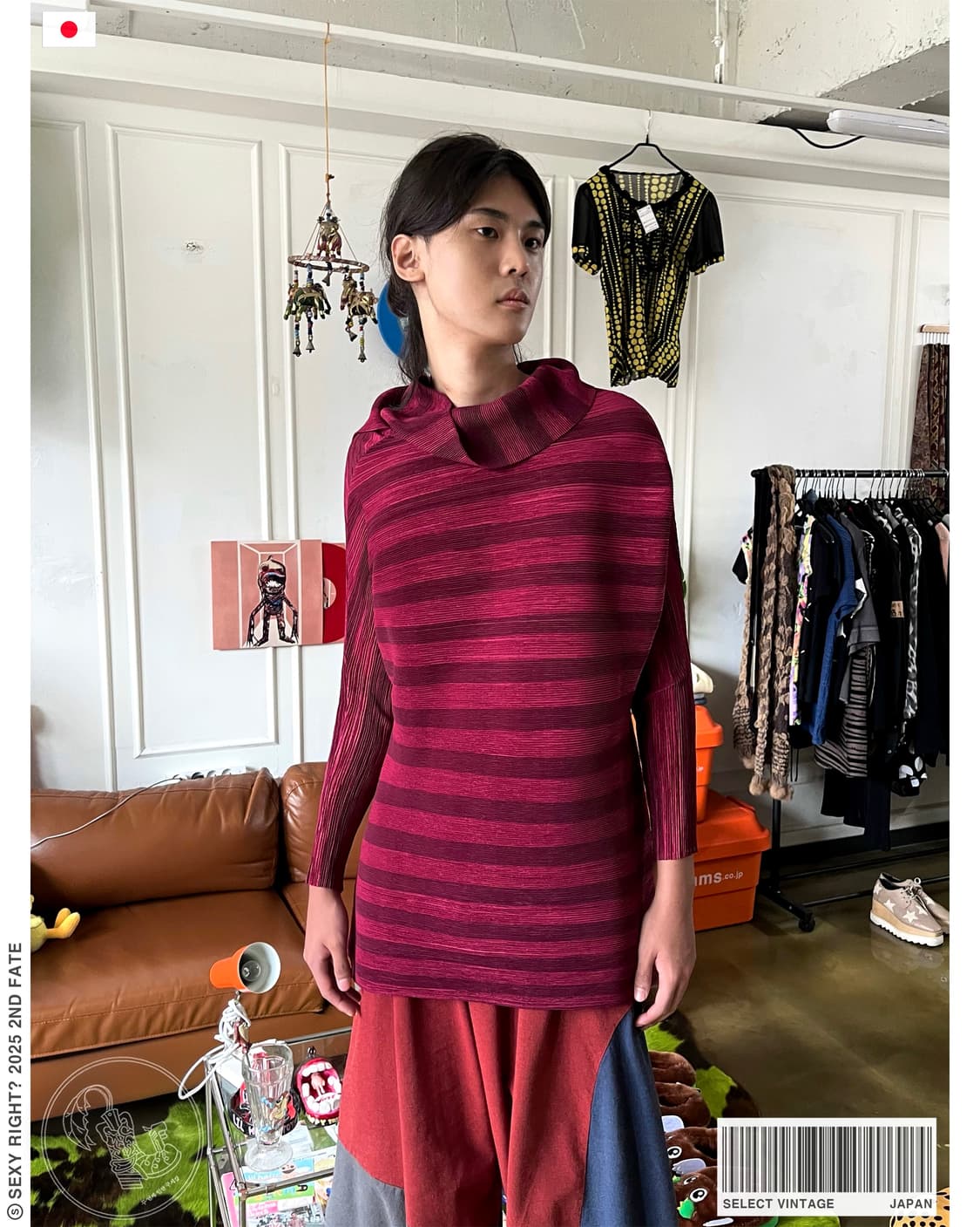 JPN Vintage Real Pleats Dolman Top 상품이미지1