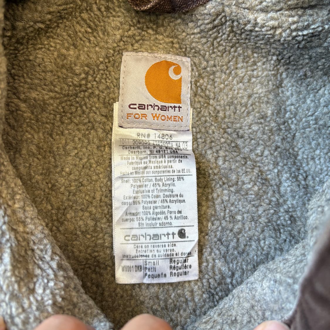칼하트 브라운 쉐르파 베스트 자켓 상품이미지6