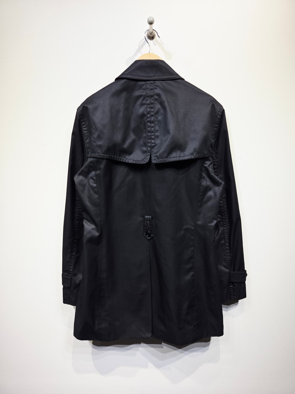 T.I FOR MEN 티아이포맨 실크 혼방 더블 트렌치 코트 블랙 상품이미지5