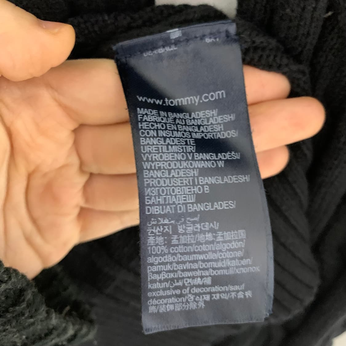 타미힐피거 빈티지 블랙 케이블 꽈배기 니트 스웨터 상품이미지6