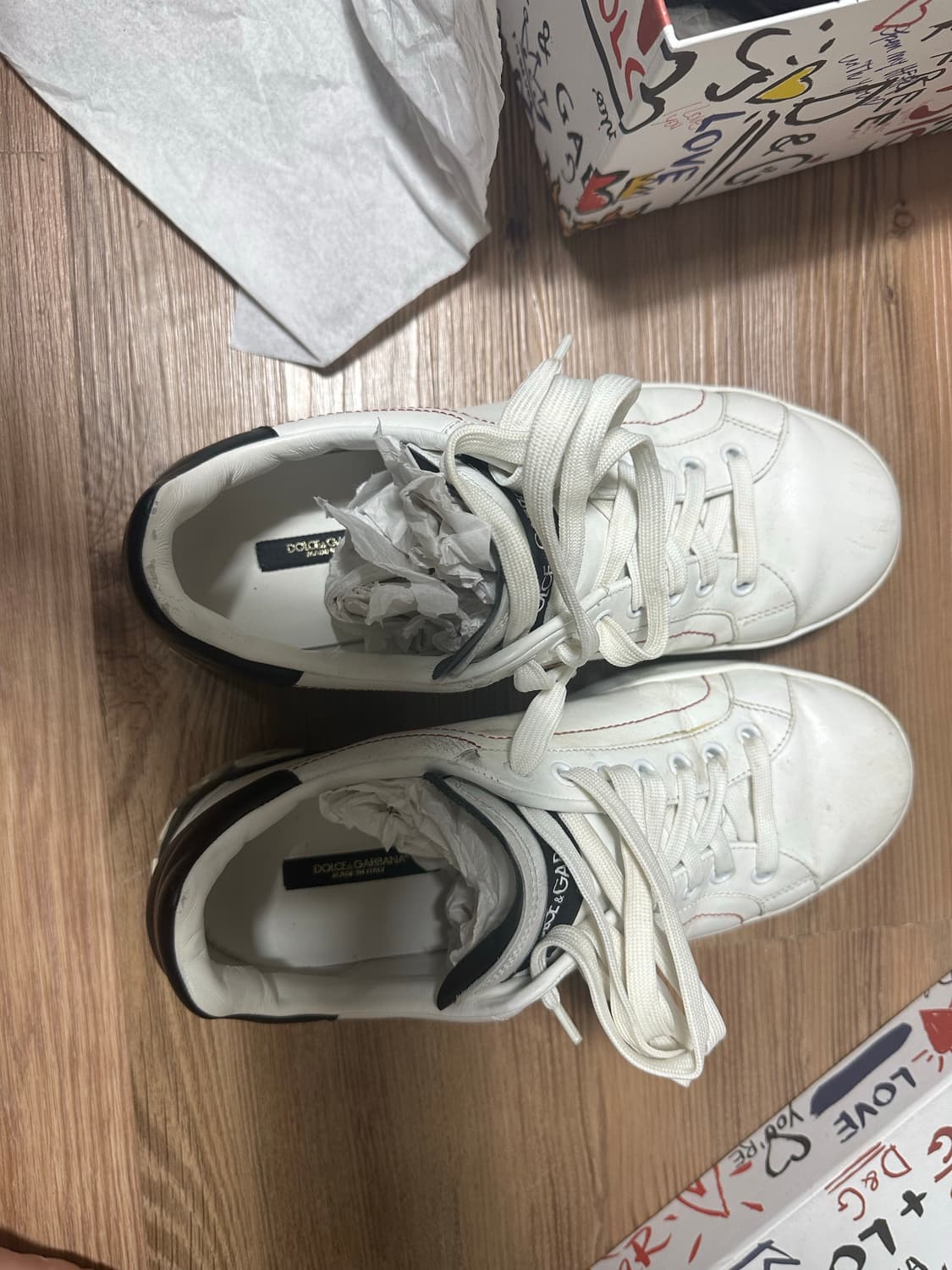 돌체앤가바나 포르토피노 스니커즈 블랙 상품이미지4