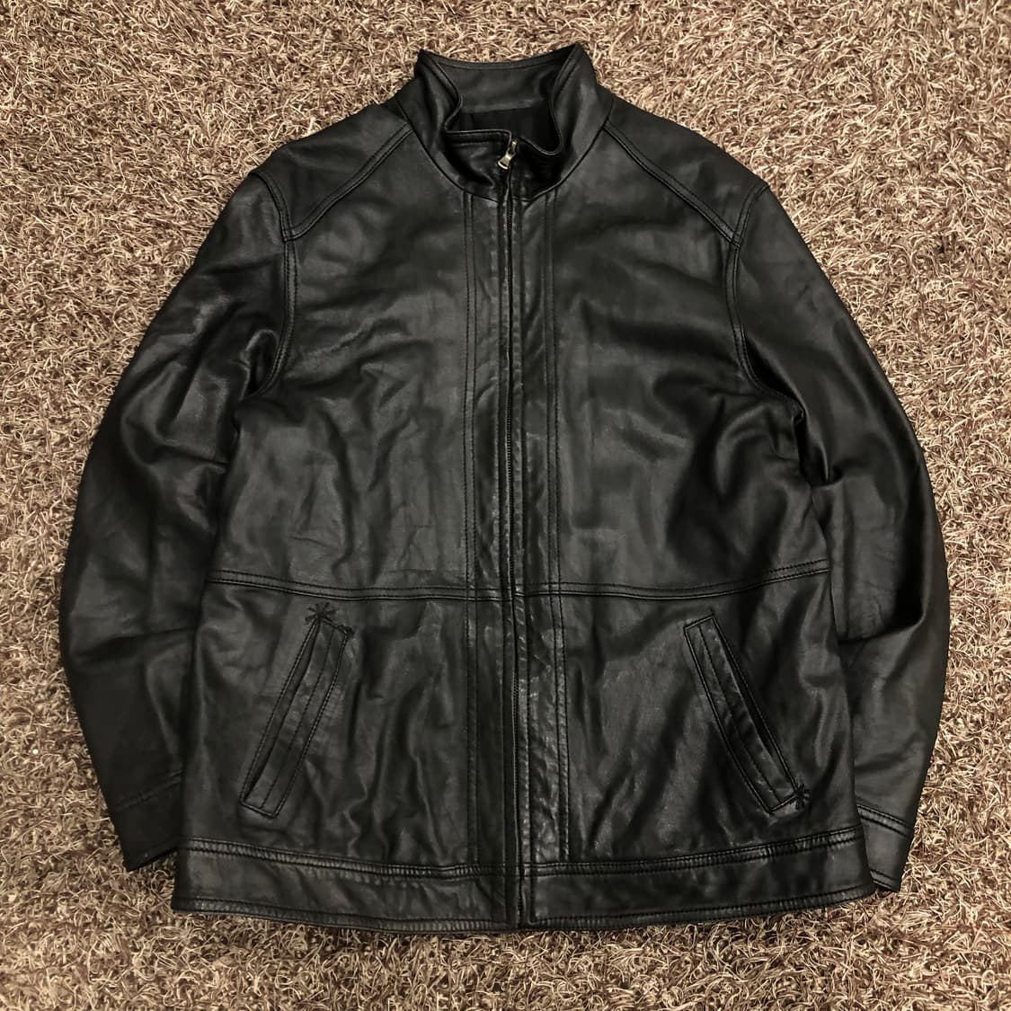 빈티지 양가죽 집업 레더 가죽 자켓 상품이미지1