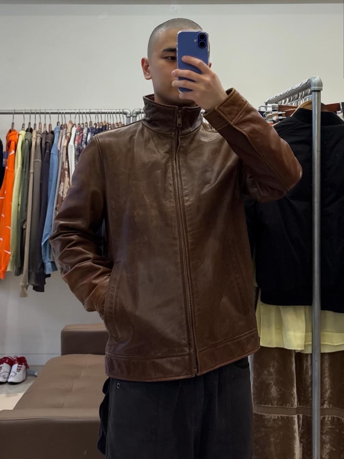 윌슨즈 레더자켓 브라운 상품이미지8